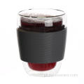 Caneca de vidro de vinho tinto transparente